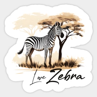 Happy Zebra Sticker